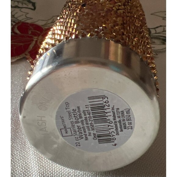 Red Bronze Glass Stone Water Bottle -- 22 Ounces - Picture 2 of 7